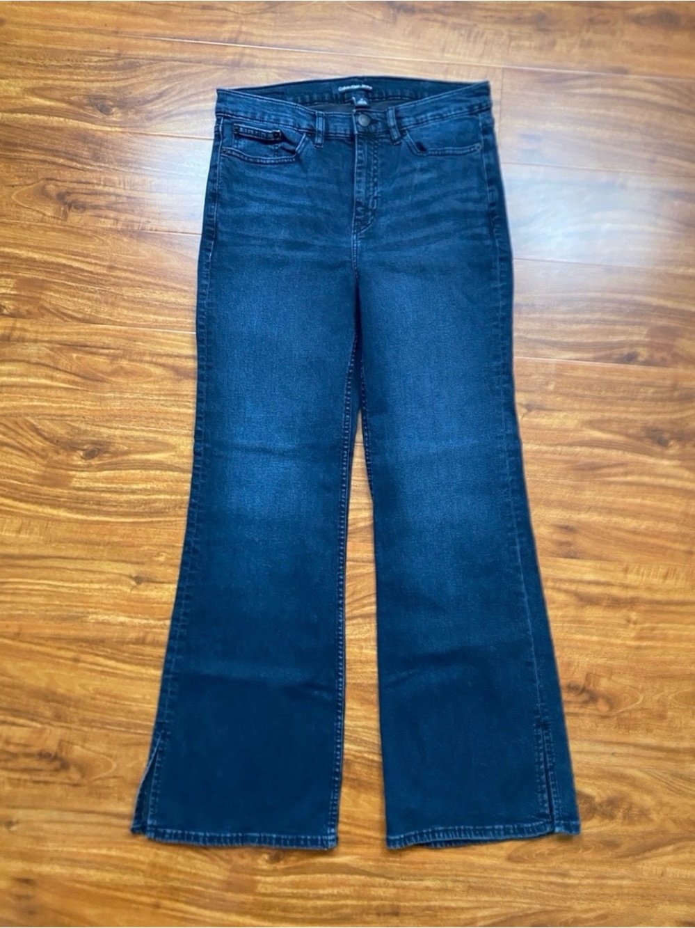 Calvin Klein Jeans Womens Gray High Waist Flare Jeans Size 29 Streetwear Casual